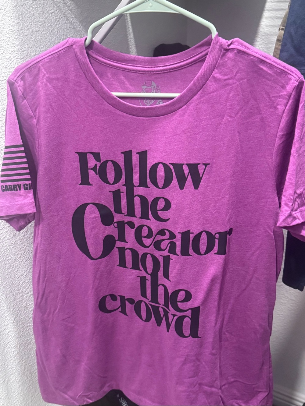 Purple Follow the Creator Not the Crowd Graphic Tee
